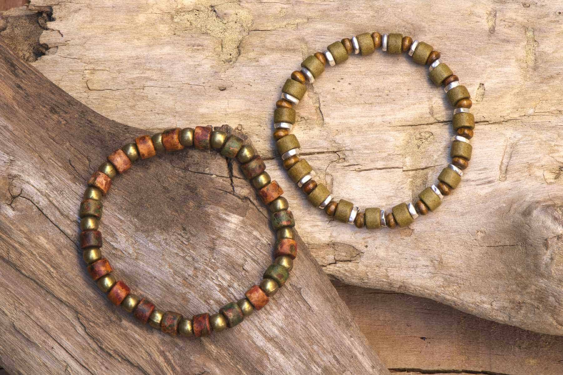 Pulseras de cuentas de cerámica bohemia Horus y Hathor